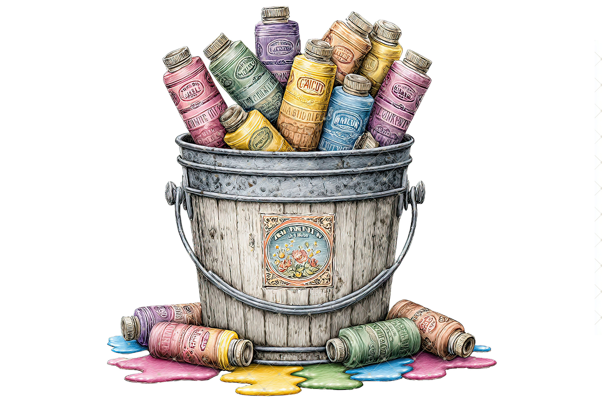 Paint Bucket Clipart PNG, an Illustration by Memories By Lea (Photo 6 of 18)