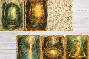 Fantasy Forest Junk Journal Pages, a Background Graphic by LA Design (Thumbnail 2 of 10)