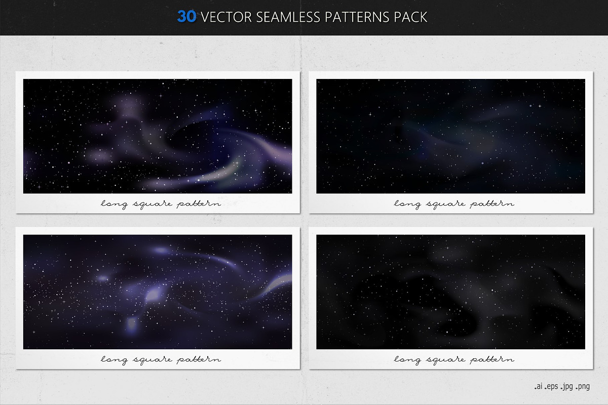 Stellar vector patterns pack, a Pattern Graphic by Gudiny (Photo 4 of 7)