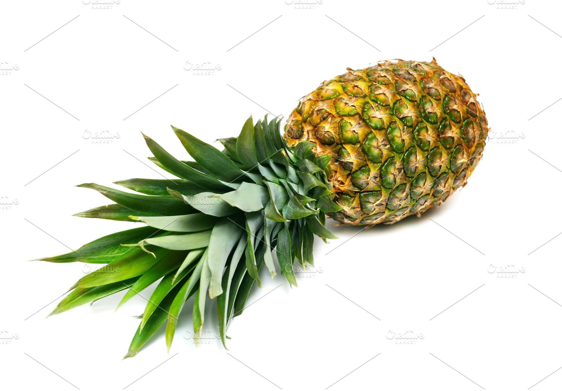 Pineapple isolated on white, a Photo by saiko3p