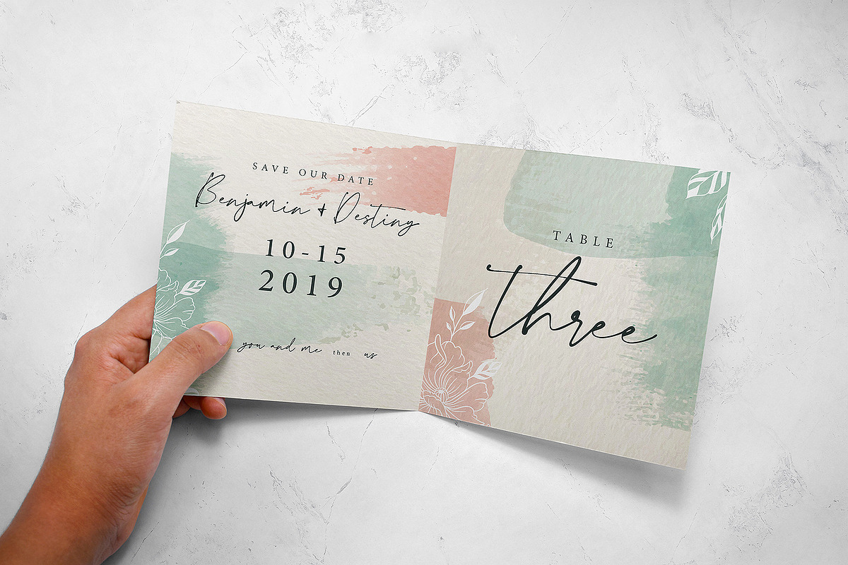 Bi-Fold Invitation Mockups, a Print Template by MahmoudWally (Photo 5 of 6)
