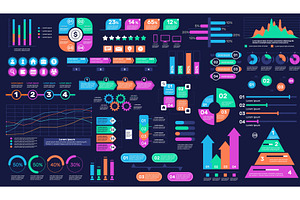 Infographics flat elements. Apps and, a Finance Illustration by YummyBuum