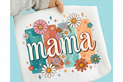 Boho Floral Mama Mother's Day PNG, an Illustration by designcity5 (Thumbnail 1 of 4)