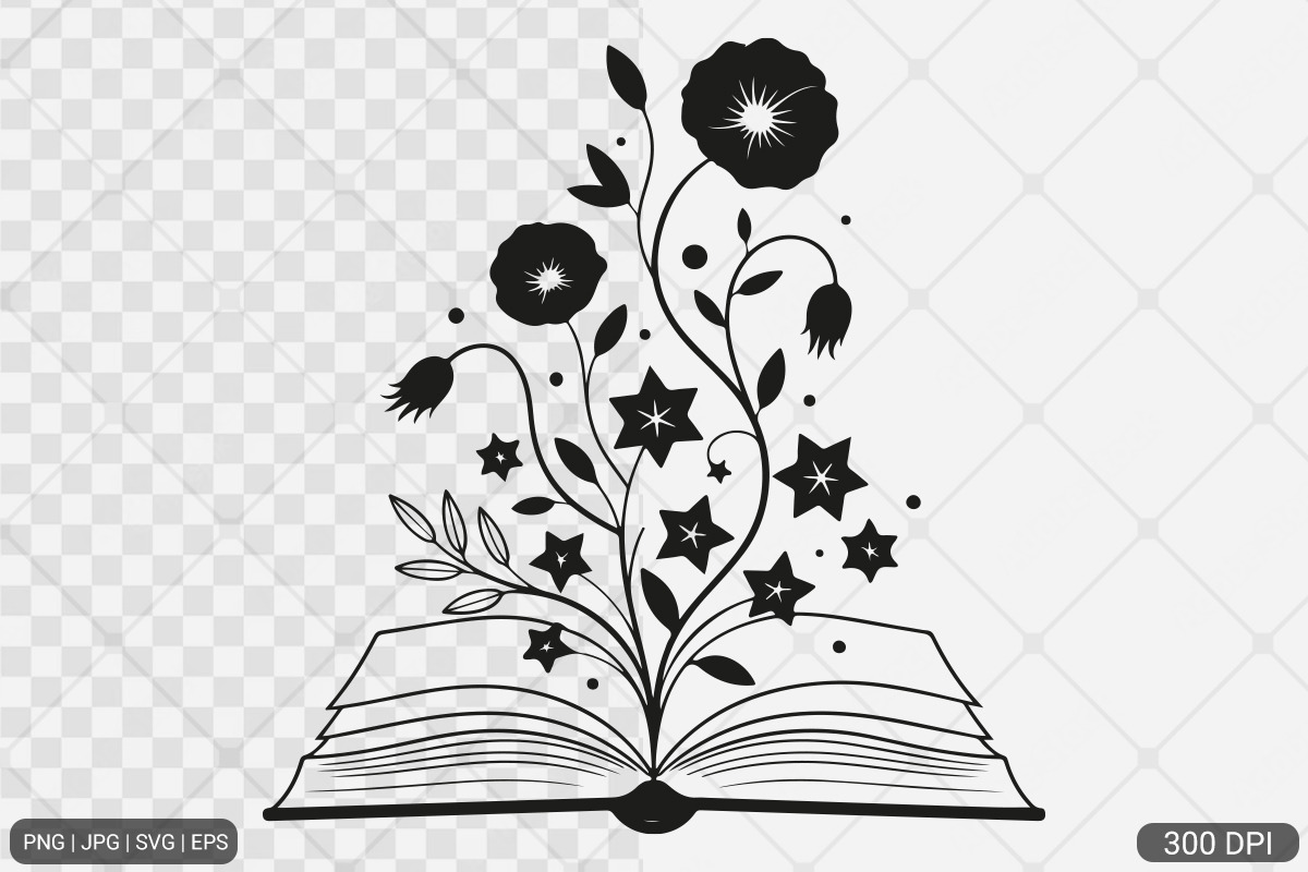 Floral Book SVG PNG Bundle Vol. 1, an Illustration by Actual Pixel (Photo 25 of 29)