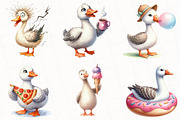 Silly Goose Watercolor Clipart, an Illustration by OK Design (Thumbnail 2 of 5)
