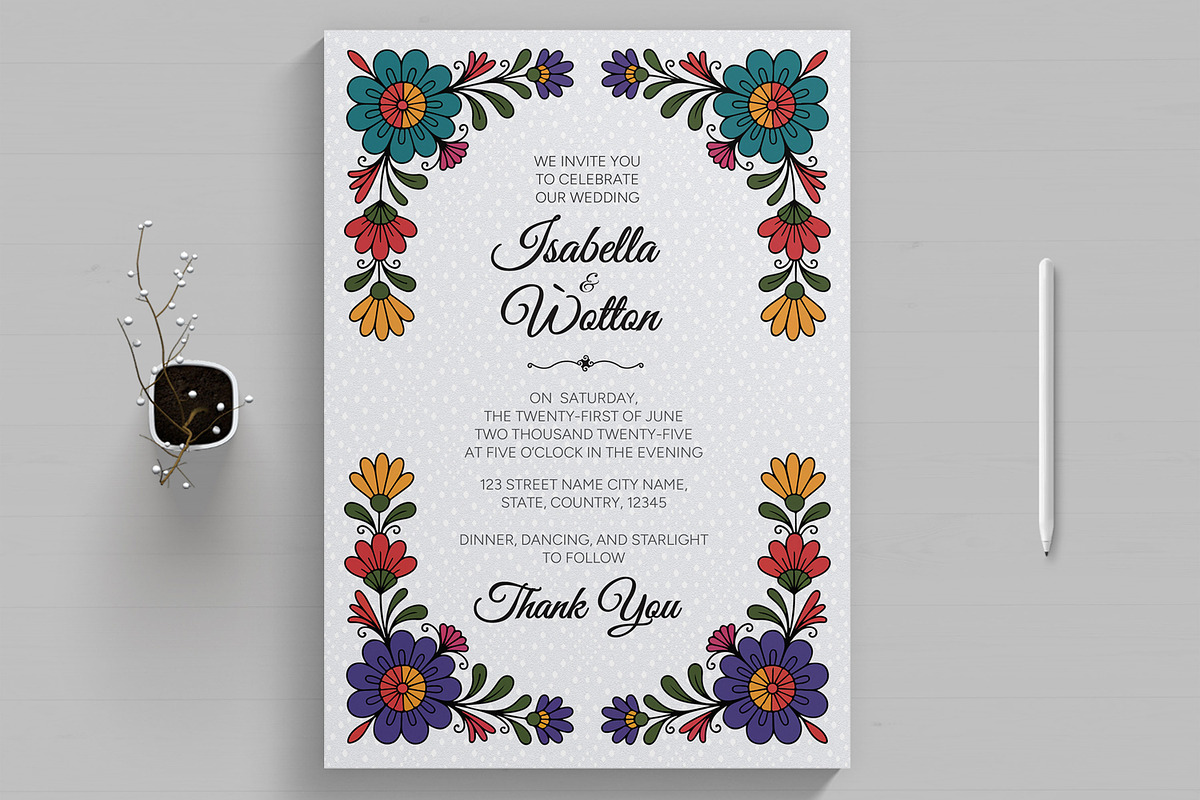 Wedding Invitation Card, a Flyer Template by MightyDesign (Photo 1 of 8)