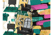 Home digital paper, furniture papers, a Pattern Graphic by Collart Studio (Thumbnail 4 of 9)