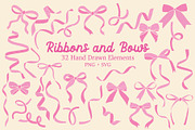 Ribbons & Bows Hand Drawn Clipart, a Decorative Illustration by Ginny and Sam (Thumbnail 3 of 8)