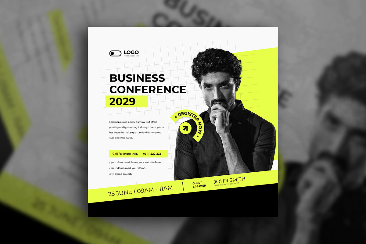 Conference social media template, a Social Media Template by Tanmoy Topu (Photo 4 of 6)