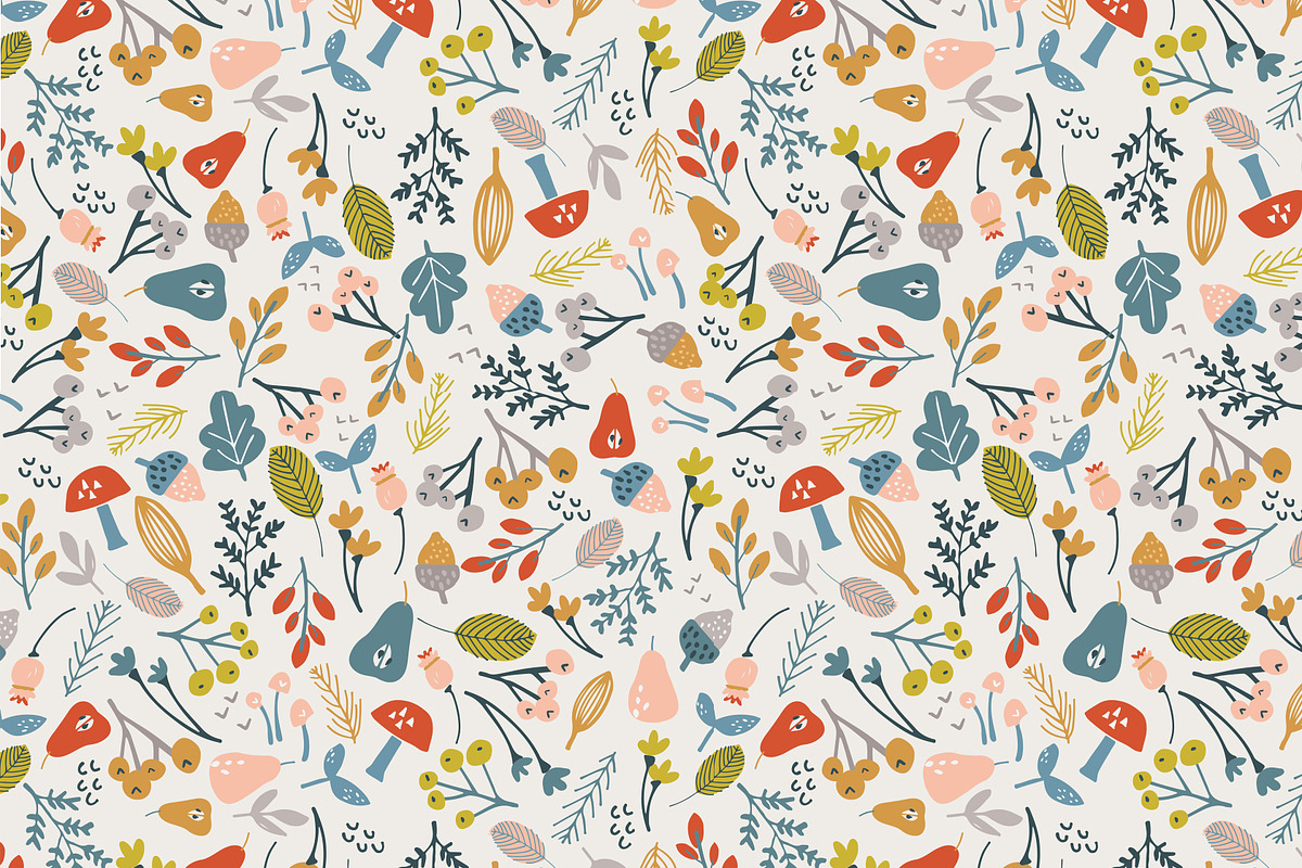 Fall Foliage Seamless Vector Pattern, a Pattern Graphic by origamiprints (Photo 2 of 2)