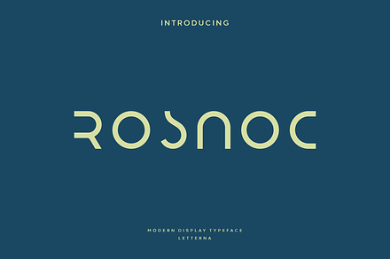 Rosnoc - Modern Futuristic Typeface, a Sans Serif Font by Letterna