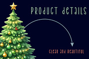 Watercolor Christmas Tree Clipart Bu, an Illustration by CreationArt (Thumbnail 6 of 6)