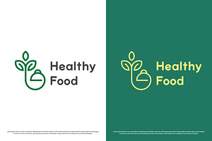 Healthy Food Vegan Logo Design Icon, a Branding & Logo Template by Morvana Crew
