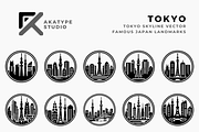 Tokyo Skyline Vector Icon, a Solid Icon by Akatype Studio (Thumbnail 1 of 3)
