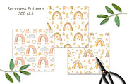 Watercolor Boho rainbow & butterfly, a Decorative Illustration by Kira Konoshenko (Thumbnail 8 of 16)