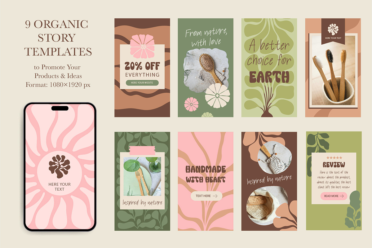Matisse Botanical Social Media Kit, a Social Media Template by Lettering_Logo (Photo 3 of 7)