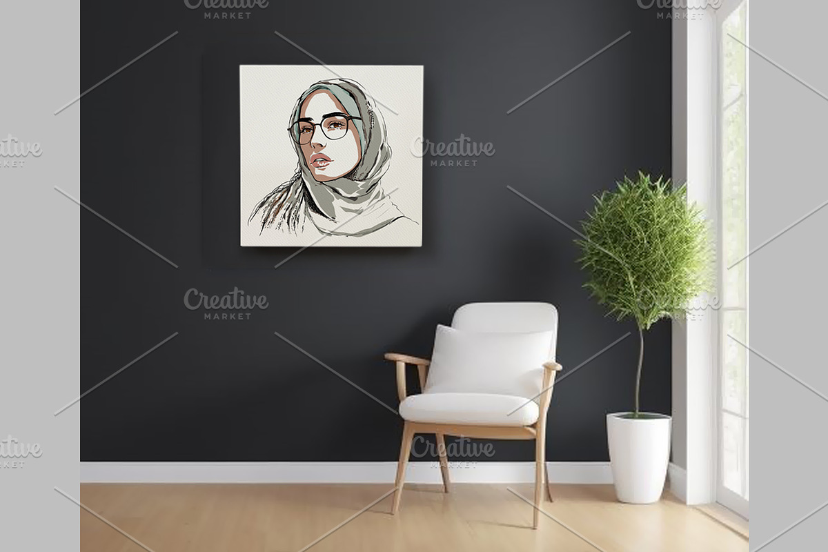 Girl in Glasses Vector Portrait, a Person Illustration by Elena Naumchenkova (Photo 4 of 4)