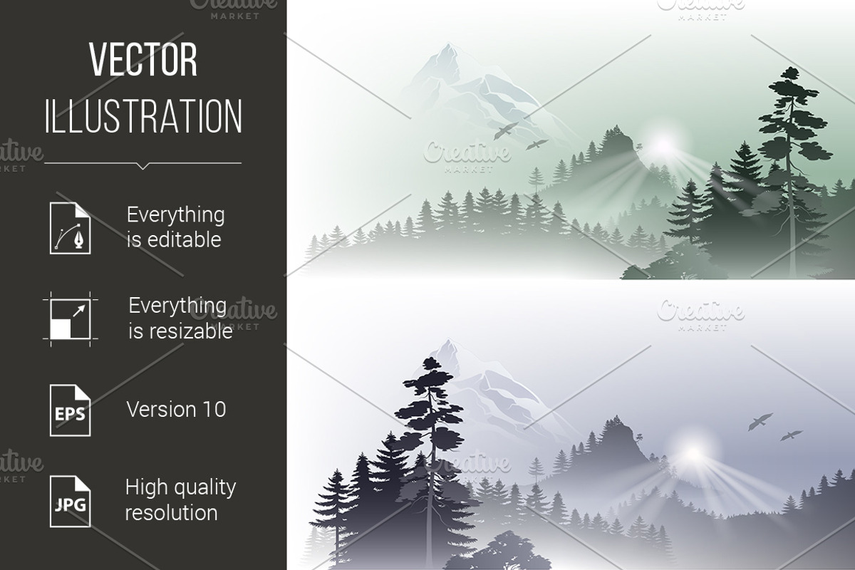 Landscape, a Background Graphic by DvargShop