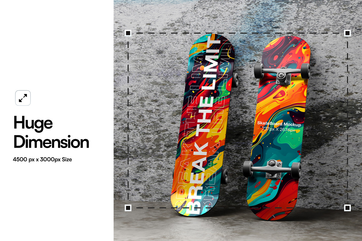 Skateboard Mockup, a Product Mockup by SLAB! Design (Photo 2 of 7)