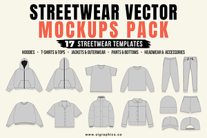 Streetwear Vector Mockups Pack