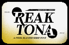 Reaktona - Pixel Slanted Serif Font
