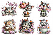 Spring Cat Clipart Set, an Illustration by Daily.Designs (Thumbnail 6 of 7)