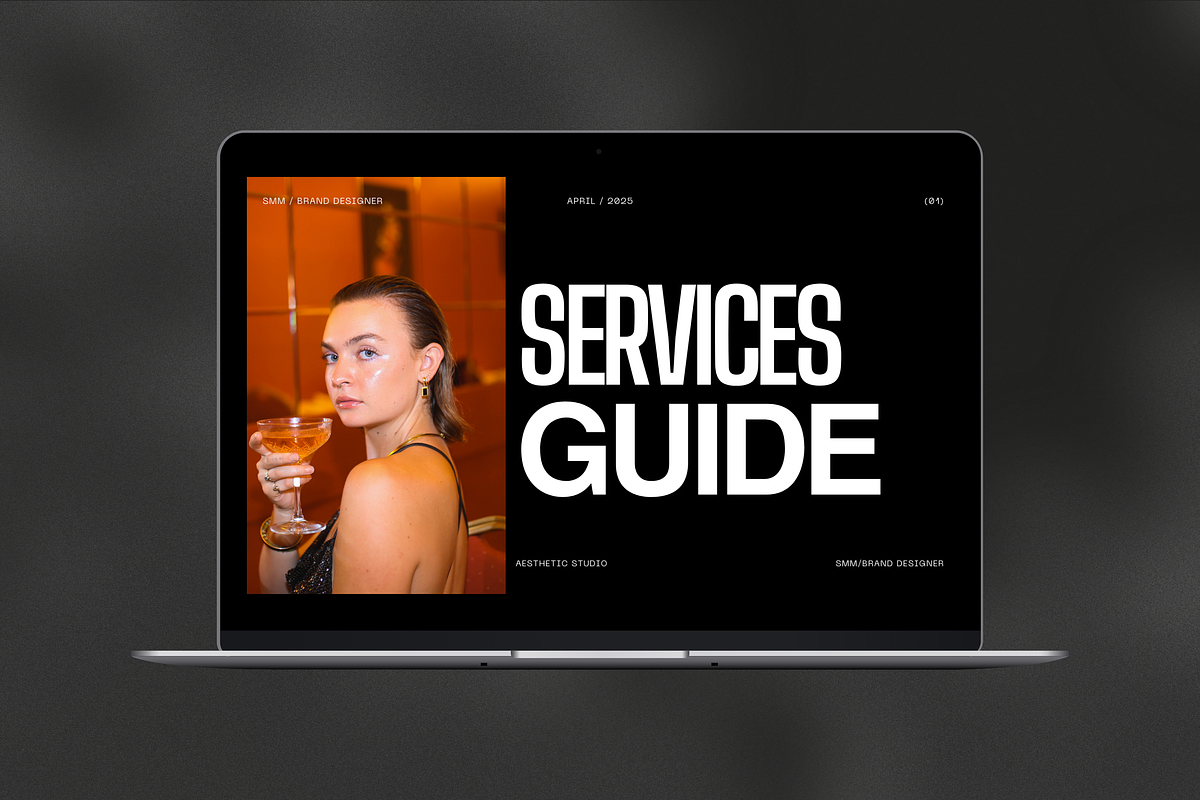 Black & Orange Service Guide, a Marketing Template by My Template Studio (Photo 2 of 16)