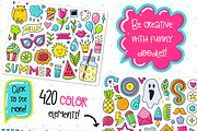 645 Doodles & Patterns - Clipart Set, an Object Graphic by Velliniki (Thumbnail 3 of 7)