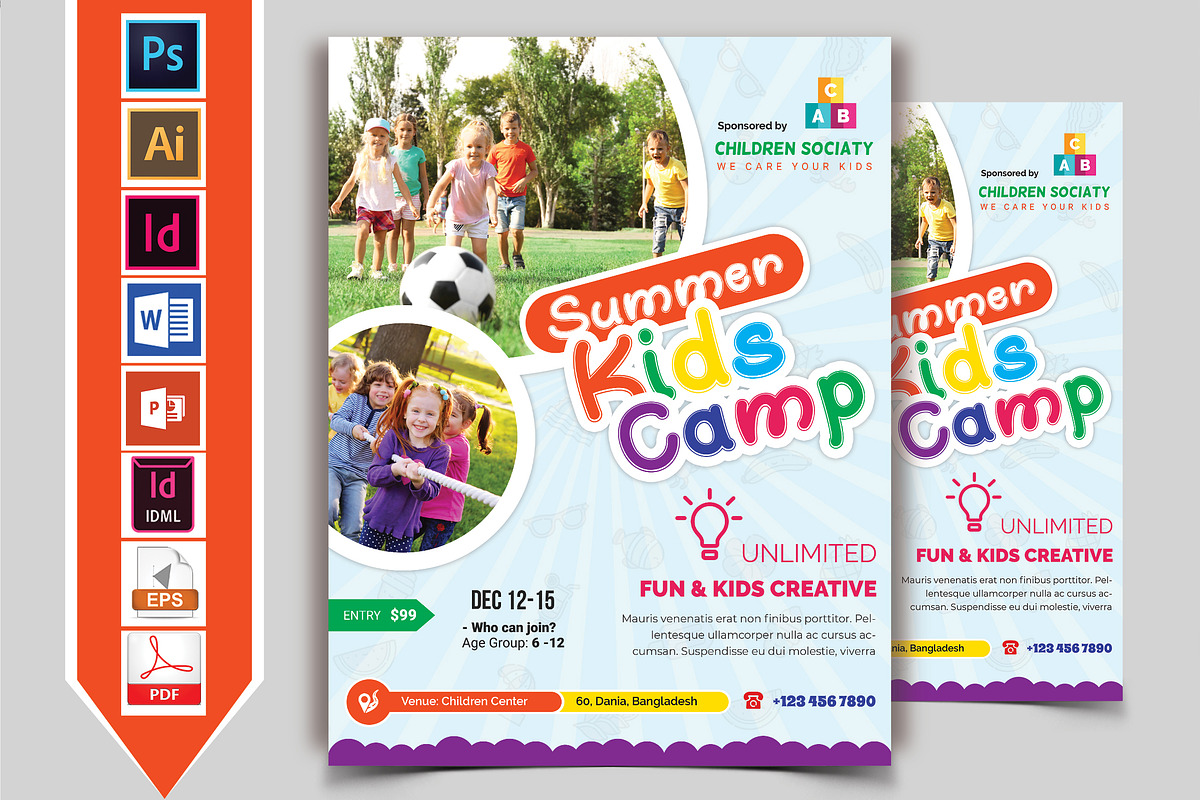 10 Kids Summer Camp Flyers 90% OFF, a Flyer Template by Imagine Design Studio (Photo 12 of 12)