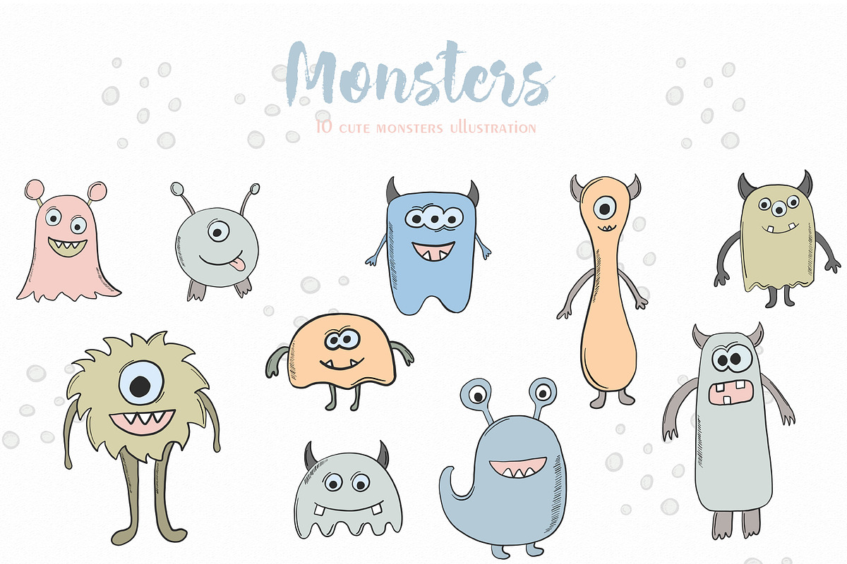 Spase & monsters clipart, an Illustration by SketchCliparts (Photo 2 of 7)