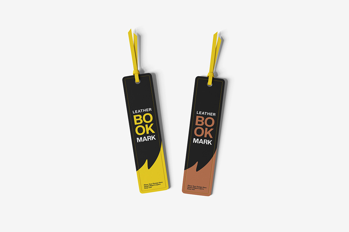 Leather Bookmark Mockup, a Books & Magazine Mockup by Indah (Photo 3 of 6)