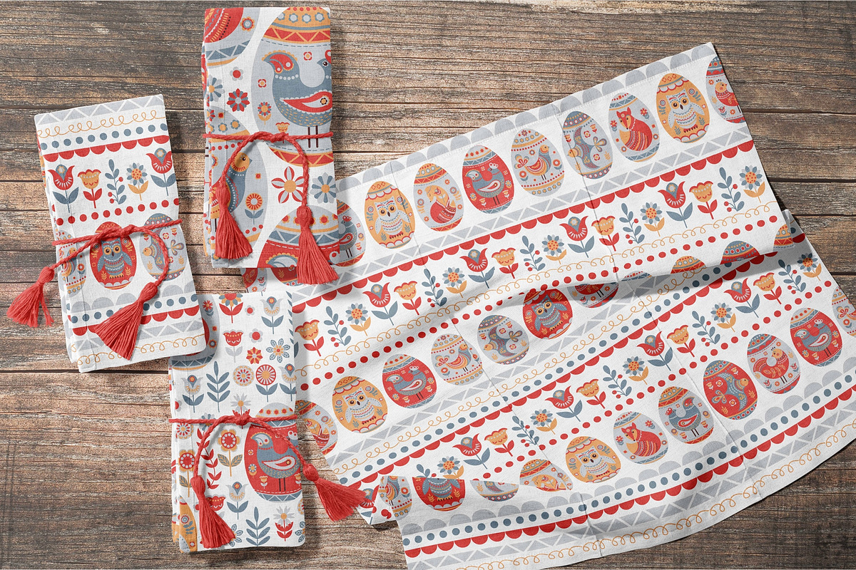 SCANDINAVIAN EASTER EGGS. Vector Set, an Animal Illustration by Irina Skaska (Photo 2 of 9)