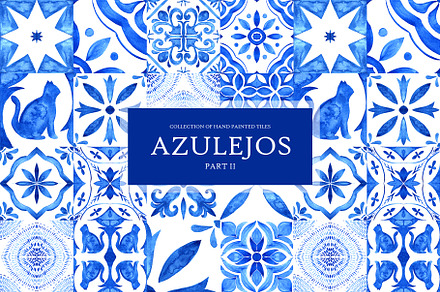 AZULEJOS. Part II. Watercolor tiles, a Decorative Illustration by Liliia Polos Illustration