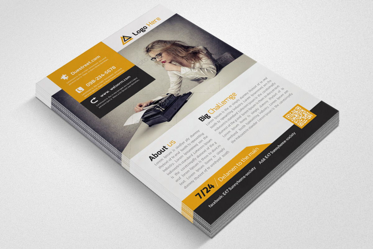 Creative Business Flyer Template, a Flyer Template by Psd Templates (Photo 2 of 3)