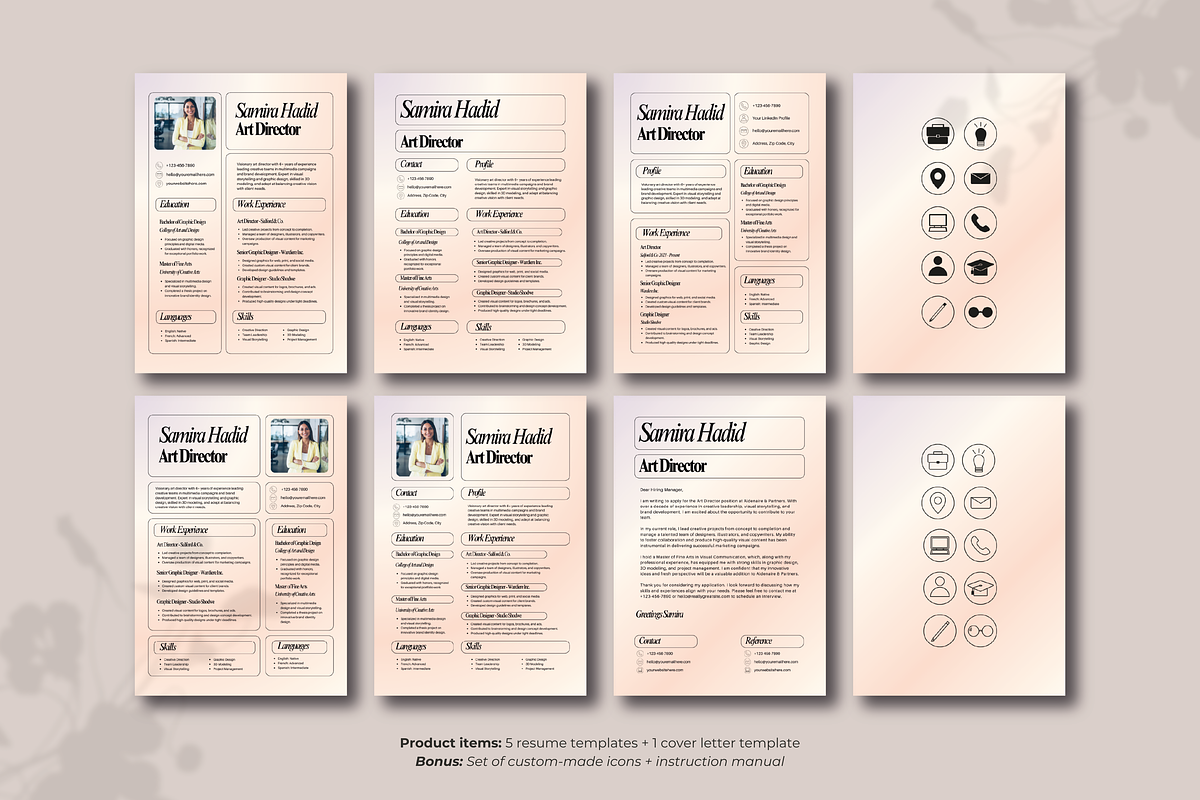 Unique CV & Cover Letter Templates, a Resume Template by TEAM RONDI (Photo 1 of 6)