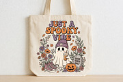 Vintage Spooky Vibe Halloween Ghost, a Seasonal Illustration by CraftArtStudio (Thumbnail 2 of 4)