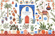 Moroccan Watercolor Clipart Graphics, an Illustration by RhianAwni (Thumbnail 6 of 6)