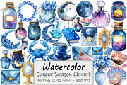 Cancer Season Clipart, an Illustration by Design Market (Thumbnail 1 of 4)