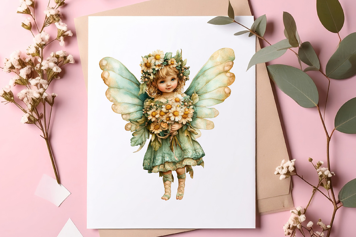 Whimsical Spring Fairy Clipart, an Illustration by SinaCreation (Photo 5 of 9)