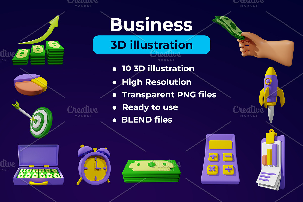 Business 3d illustration, a 3D by Kurniawan98 (Photo 1 of 7)