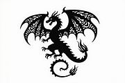 Fierce Black Dragon Emblem Bundle, an Illustration by Designs_River (Thumbnail 2 of 9)