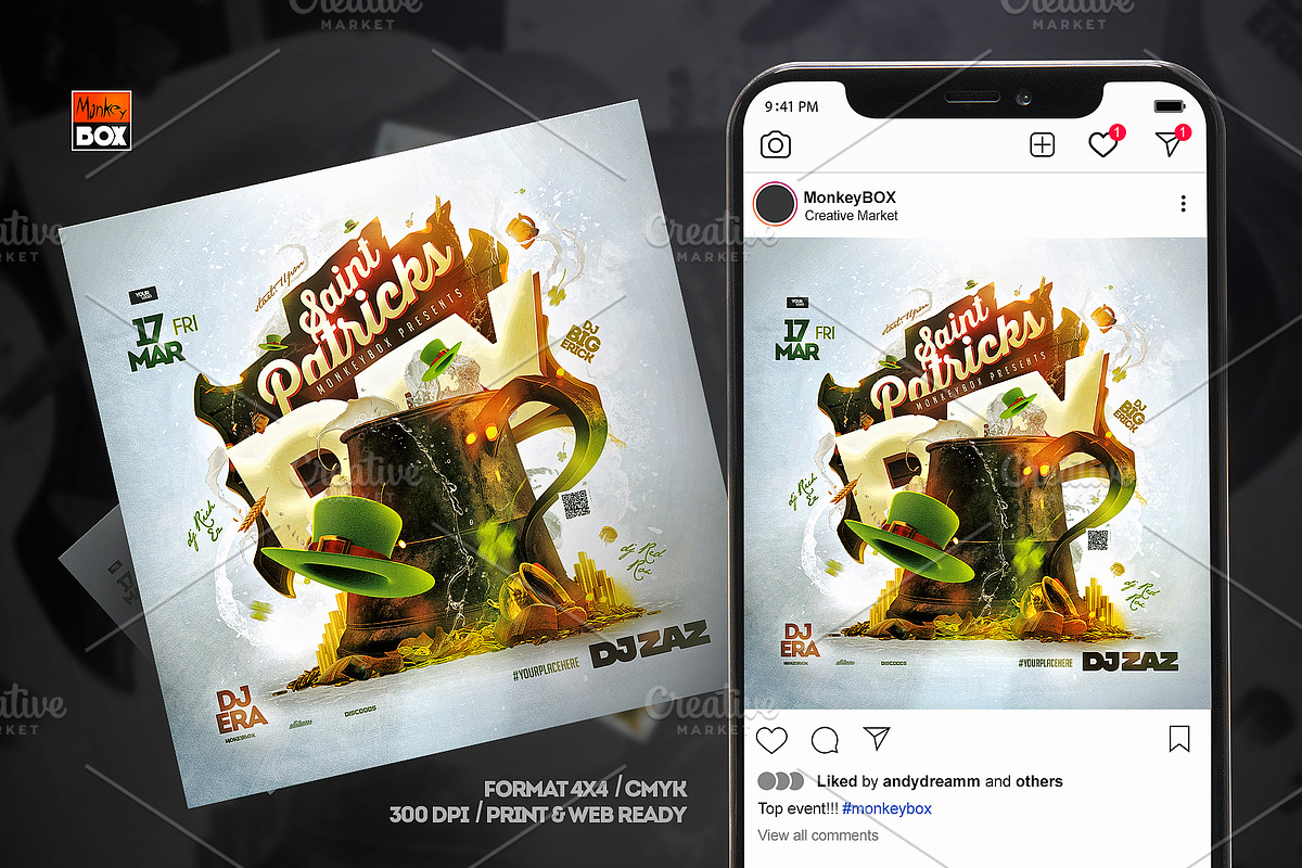 Flyer Saint Patricks Day, a Flyer Template by MonkeyBOX (Photo 2 of 3)