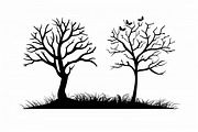 Elegant Tree Silhouette Bundle, an Illustration by Designs_River (Thumbnail 5 of 9)