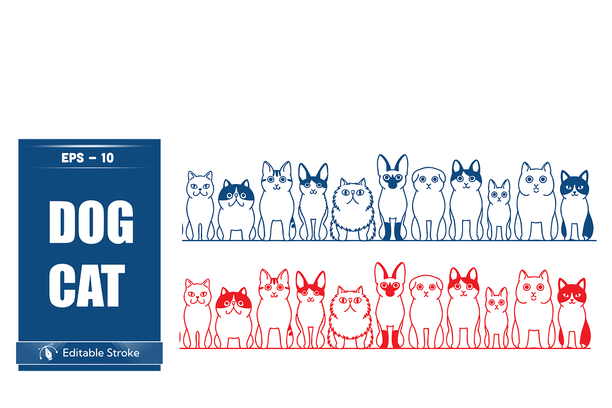 Adorable Pet Illustrations Set, an Empty State Illustration by CarWrap design (Photo 2 of 3)