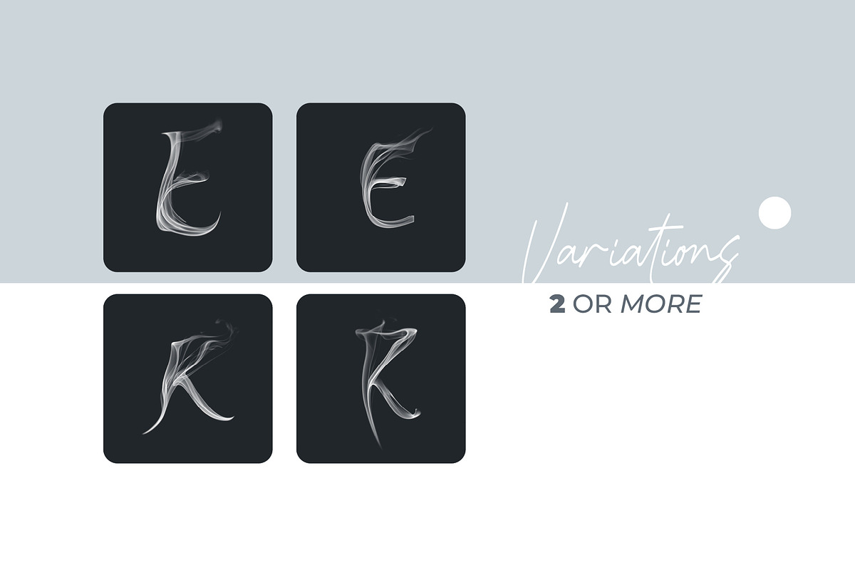 Wisp Smoke Letters Overlays, a Symbol Font by PhotoSpirit