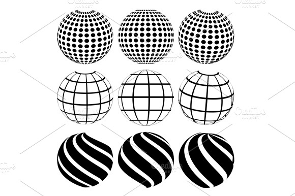Abstract dotted sphere preview 3