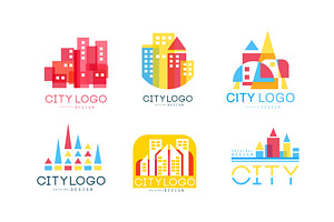 City Logo Design Vector Set. Real, an Object Illustration by TopVectors