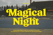 Magical Night - Retro Serif, a Serif Font by Viswell (Thumbnail 1 of 10)