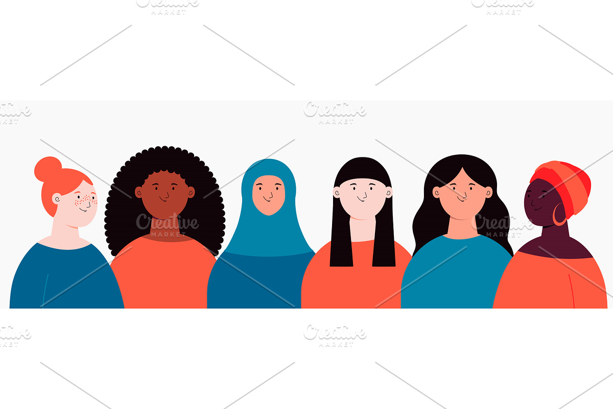Diverse beautiful modern women, an Illustration by sceptical cactus
