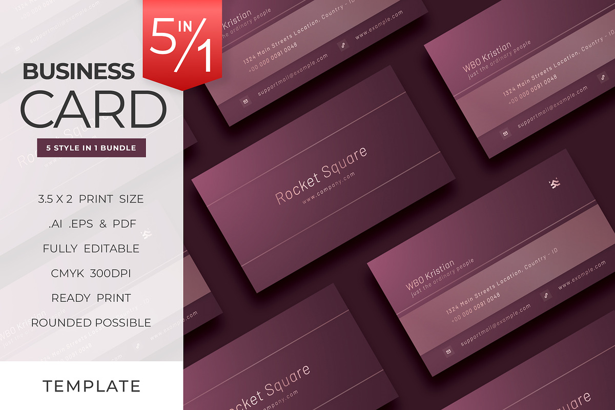 Modern Purple Business Card - V.81, a Business Card Template by Ctrl space studio (Photo 1 of 6)